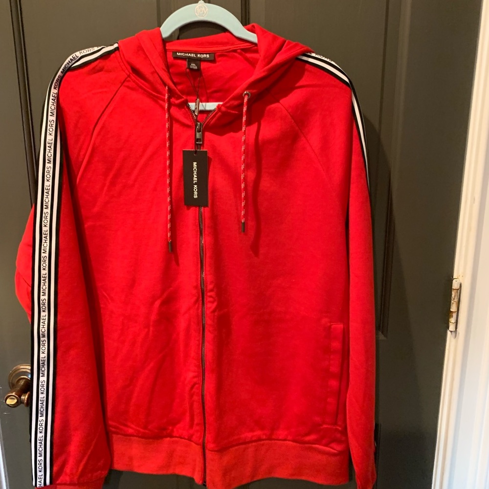 Men’s Michael Kors size 2 XL Red hoodie. NWT.